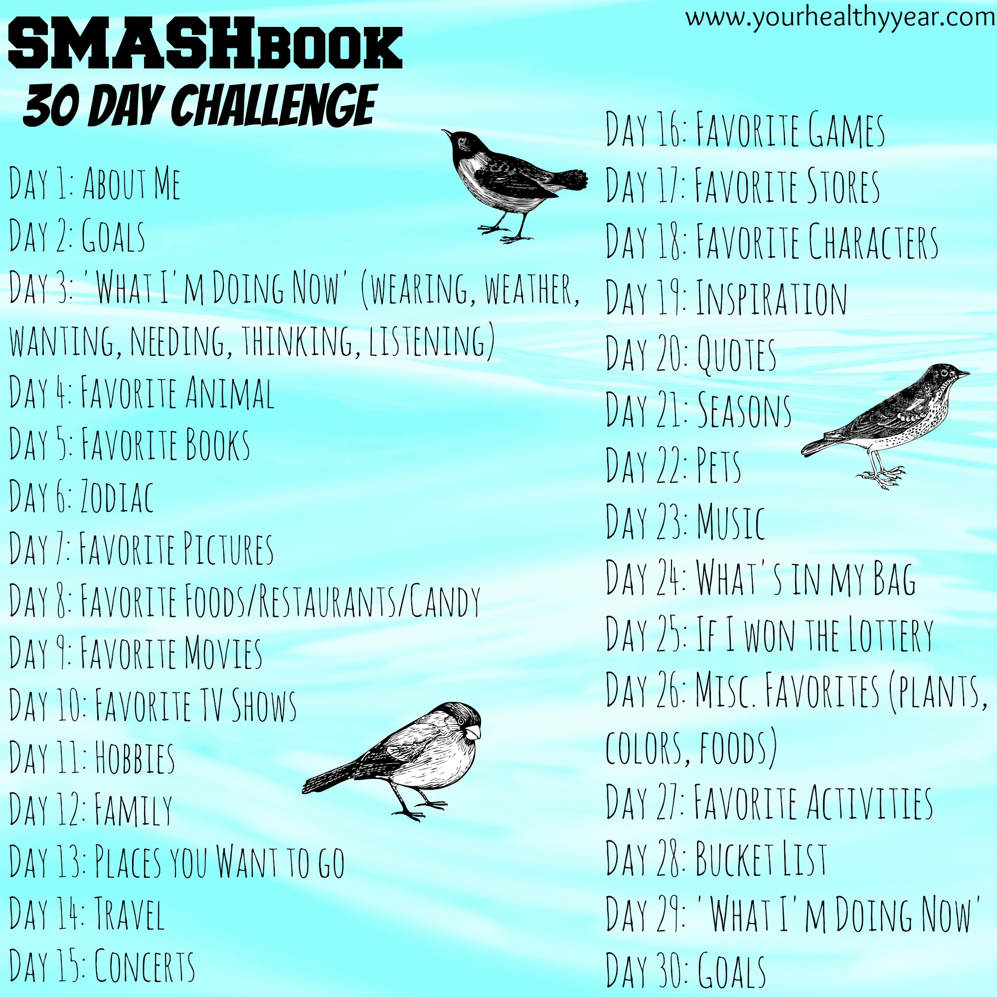 smash book challenge