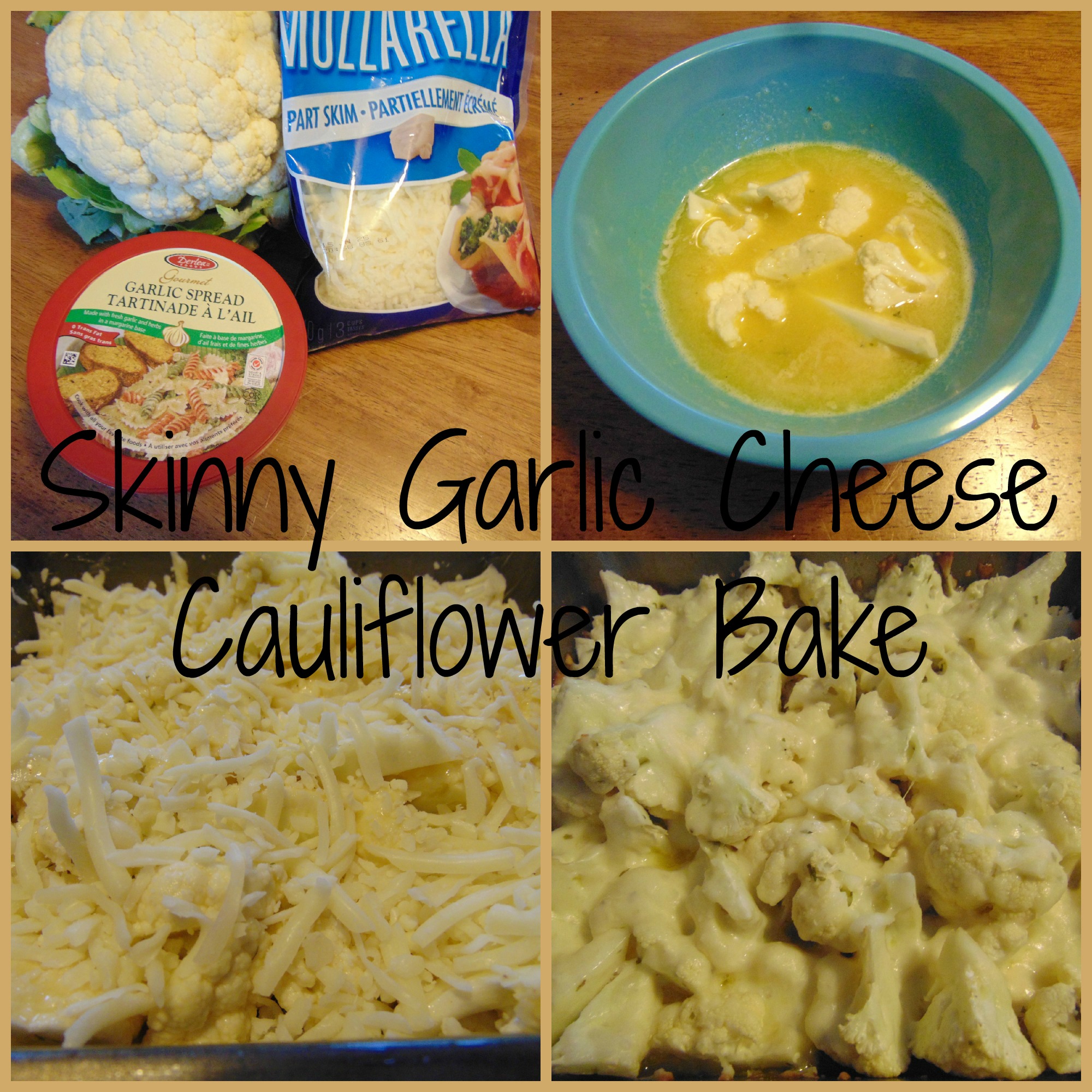 Skinny Garlic Cheese Cauliflower Bake yourhealthyyear.com