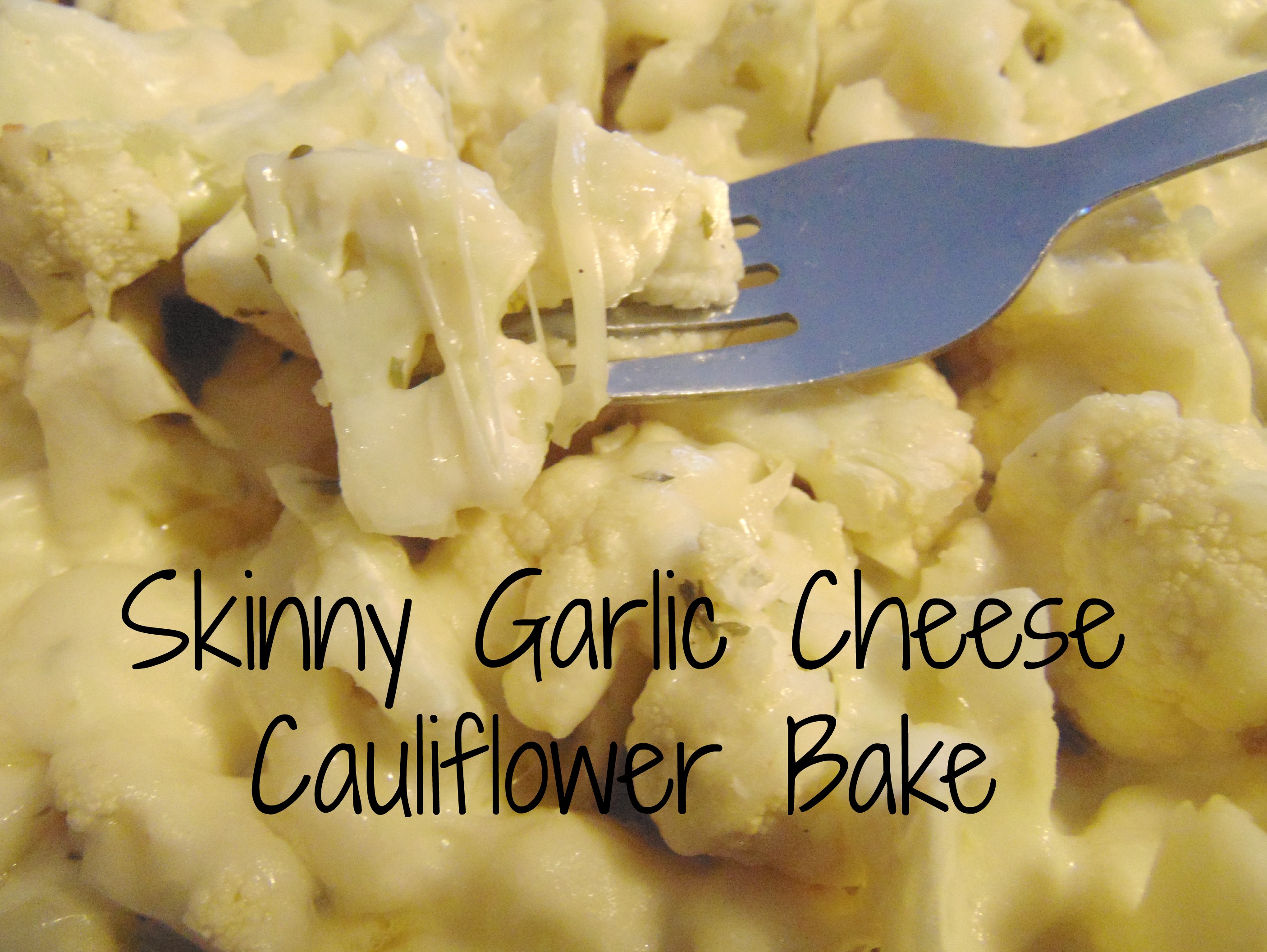 Skinny Garlic Cheese Cauliflower Bake yourhealthyyear.com