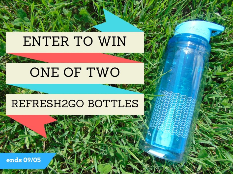 refresh2go giveaway! Enter to win 1 of 2 bottles! Ends Sept. 5th.