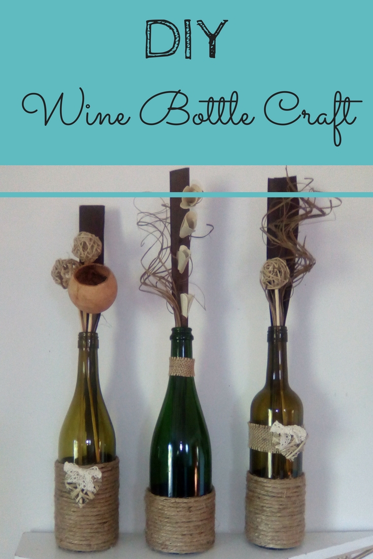 DIY Wine Bottle Twine Craft